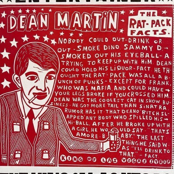 Art Archival Quality Print Dean Martin Rat Pack Wall Hanging Poster - Picture 4 of 7